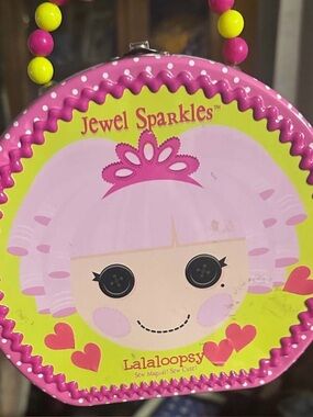 Lalaloopsy Jewel Sparkles Round Metal Tin Carry-All Handle Purse